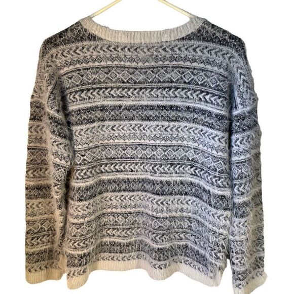 Springfield Knitwear Icy Blue Fuzzy Soft Sparkly Sweater Med - Picture 1 of 16
